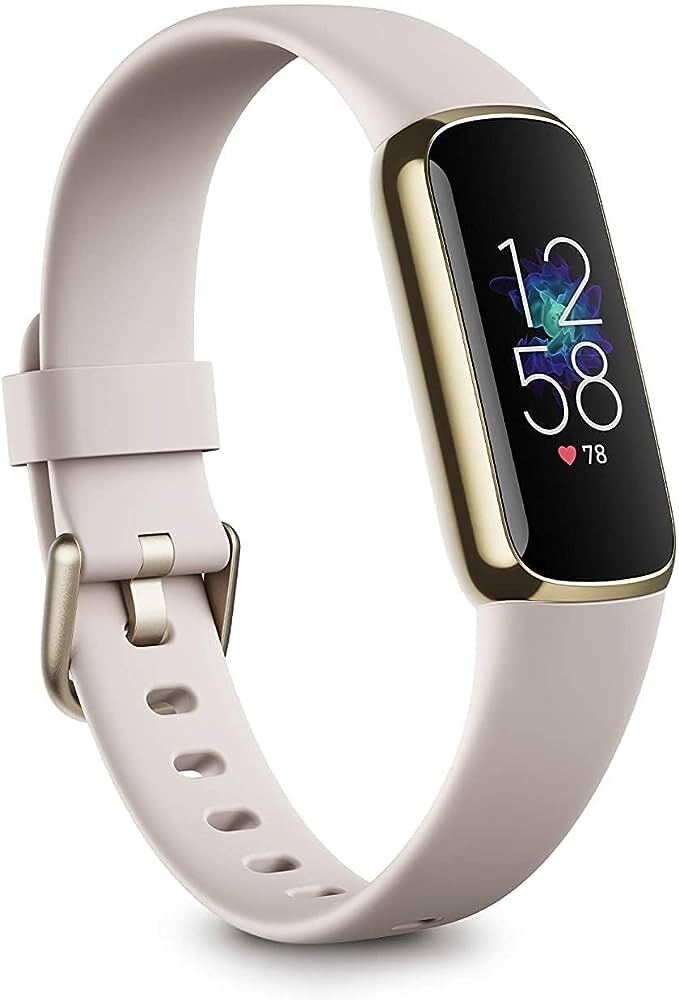 Fitbit Luxe Lunar White Soft Gold Stainless Steel Baffin Phones
